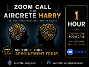 1-Hour Zoom Call • Connect with Aircrete Harry Directly • Help • Advice • Expertise - no refund, email: Aircreteharry@gmail.com