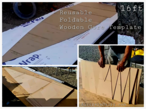 16 Ft Wooden Gore Template • Custom-Made upon purchase • Reusable, Foldable & Convenient • for cutting your Tyvek Gores Evenly for the Air-Forms & Reinforcing Mesh • by Aircrete Harry