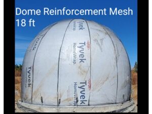 18 Foot Diameter • 13 Foot Tall Dome Fiberglass Reinforcement Mesh • Custom Order • by Aircrete-Harry