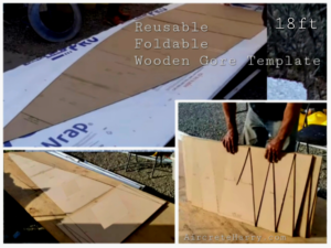 18 Ft Wooden Gore Template • Custom-Made upon purchase • Reusable, Foldable & Convenient • for cutting your Tyvek Gores Evenly for the Air-Forms & Reinforcing Mesh • by Aircrete Harry
