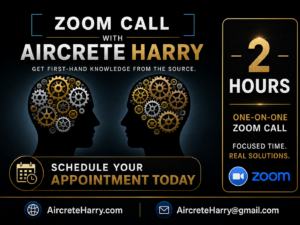 2-Hour Zoom Call • Connect with Aircrete Harry Directly • Help • Advice • Expertise - no refund, email: Aircreteharry@gmail.com