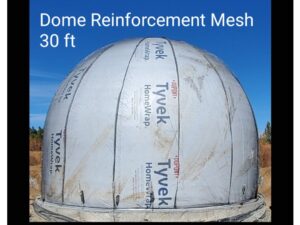 30 Foot Diameter • 19 Foot Tall Dome Fiberglass Reinforcement Mesh • Custom Order • by Aircrete-Harry