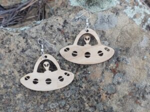 The Aliens Earrings / Jewelry • Wooden Creation • by Mr. & Mrs. Aircrete-Harry (Set# 1)