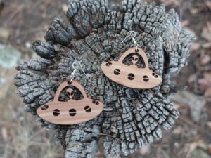 The Aliens Earrings / Jewelry • Wooden Creation • by Mr. & Mrs. Aircrete-Harry (Set# 2)