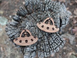 The Aliens Earrings / Jewelry • Wooden Creation • by Mr. & Mrs. Aircrete-Harry (Set# 2)