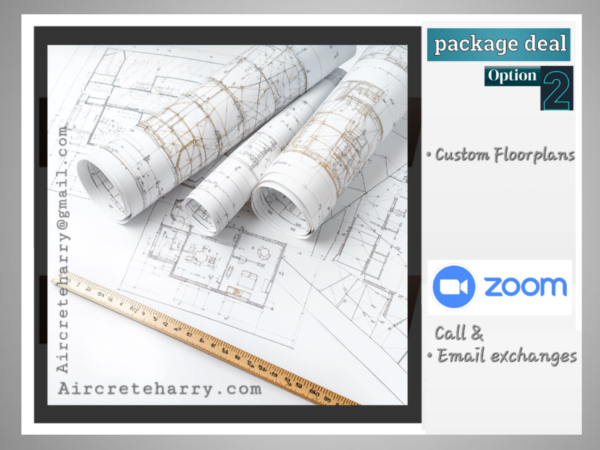 Custom Floor Plans • for a Dome Home /Hyperbolic Paraboloid /Rectangular /Square Structure • 🖥️ Zoom Call • Email Exchange + Bonus: Structural Engineer* Contact Information • Help • Support • Advice - by Aircrete-Harry