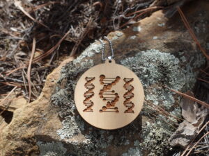 The DNA• Pendant Chain Necklace / Jewelry / Ornament / Décor • Wooden Creation • Mr. & Mrs. Aircrete-Harry