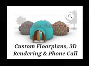 FULL Package DEAL!! ✅ • for a Dome Home / Rectangular / Square Structure • Floorplans • 3D Rendering • Phone Call • Email Exchange + Bonus: Structural Engineer* Contact Information • Help • Support • Advice - by Aircrete-Harry