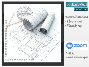 Full Package Deal: Custom Floor Plans incl. Electrical & Plumbing • for a Dome Home /Hyperbolic Paraboloid /Rectangular /Square Structure • 🖥️ Zoom Call • Email Exchange + Bonus: Structural Engineer* Contact Information • Help • Support • Advice - by Aircrete-Harry