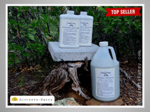 Great Package Deal: 1-Gallon Aircrete Thickening Agent and Two x 1-Quart Air Entrainment Liquid - by Aircrete-Harry • allows you to pour Aircrete Much Higher + Improves Strength • see description for more details - Recommended for All Cement Work!