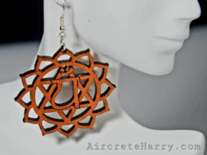 The Heart Chakra • Anahata • Earrings / Jewelry • Wooden Creation • Mr. & Mrs. Aircrete-Harry