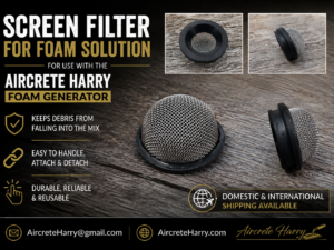 Screen Filter for your foam solution • for Aircrete Harry Foam Generator • no refund, AircreteHarry.com