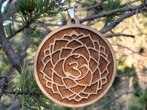 The Crown Chakra • Sahasrara • Pendant Chain Necklace / Jewelry / Ornament / Décor • Wooden Creation • Mr. & Mrs. Aircrete-Harry