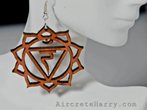 The Solar Plexus Chakra • Manipura • Earrings / Jewelry • Wooden Creation • Mr. & Mrs. Aircrete-Harry