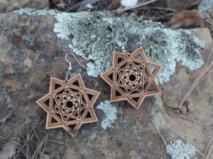 The Geometry Earrings / Jewelry • Wooden Creation • by Mr. & Mrs. Aircrete-Harry (Set# 2)