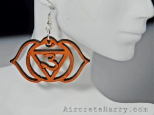 The Third Eye • Ajna • Chakra Earrings / Jewelry / • Wooden Creation • by Mr. & Mrs. Aircrete-Harry