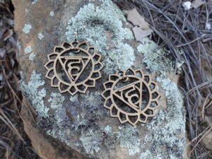 The Throat Chakra • Vishuddha • Earrings / Jewelry • Wooden Creation • by Mr. & Mrs. Aircret-Harry (Set# 2)
