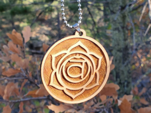 The Sacral Chakra • Anahata • Pendant Chain Necklace / Jewelry / Ornament / Décor • Wooden Creation • Mr. & Mrs. Aircrete-Harry