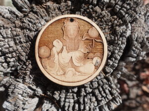 Beautiful 3D • Pendant Chain Necklace / Jewelry / Ornament / Décor • Wooden Creation • Mr. & Mrs. Aircrete-Harry (#7)