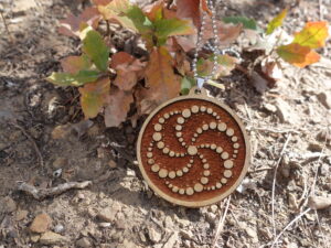 The Crop Circle • Pendant Chain Necklace / Jewelry / Ornament / Décor • Wooden Creation • Mr. & Mrs. Aircrete-Harry (#2)