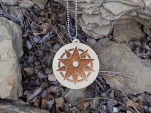 The Crop Circle • Pendant Chain Necklace / Jewelry / Ornament / Décor • Wooden Creation • Mr. & Mrs. Aircrete-Harry (#3)