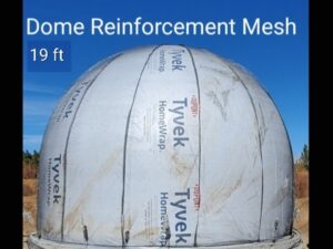 19 Foot Diameter • 13.5 Foot Tall Dome Fiberglass Reinforcement Mesh • Custom Order • by Aircrete-Harry