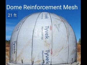 21 Foot Diameter • 14.5 Foot Tall Dome Fiberglass Reinforcement Mesh • Custom Order • by Aircrete-Harry