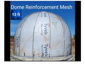 13 Foot Diameter • 10.5 Foot Tall Dome Fiberglass Reinforcement Mesh • Custom Order • by Aircrete-Harry