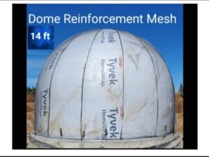 14 Foot Diameter • 11 Foot Tall Dome Fiberglass Reinforcement Mesh • Custom Order • by Aircrete-Harry