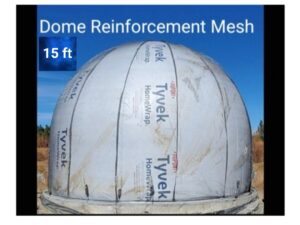 15 Foot Diameter • 11.5 Foot Tall Dome Fiberglass Reinforcement Mesh • Custom Order • by Aircrete-Harry