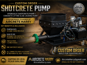 Shotcrete Pump • custom-made to order • see listing details • please reach out via email: AircreteHarry@gmail.com - for purchase inquiries